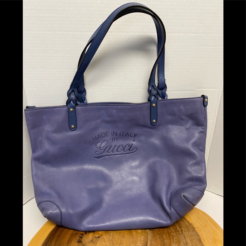 Gucci All Leather Tote & Python Wristlet - image 1